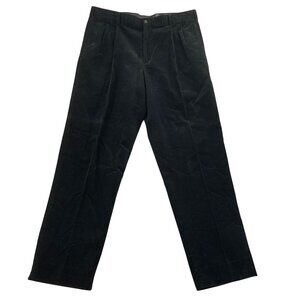 Eddie Bauer Men's Pants 38x32 Black Corduroy Straight Leg Classic Casual
